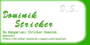 dominik stricker business card